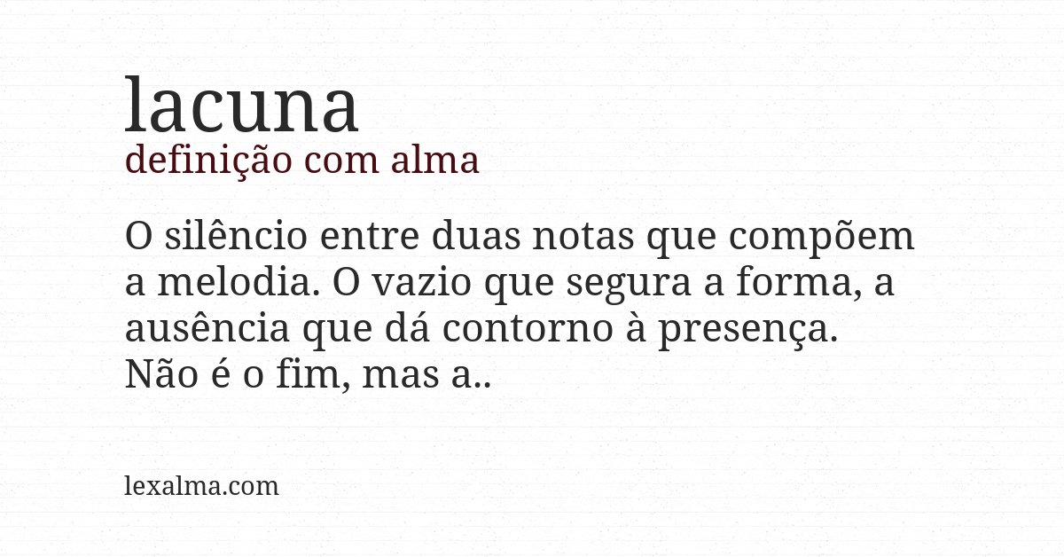 Definição com alma de lacuna