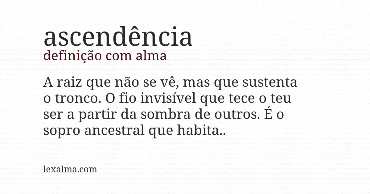 Definição com alma de ascendência