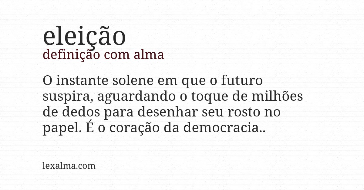 Definição com alma de eleição