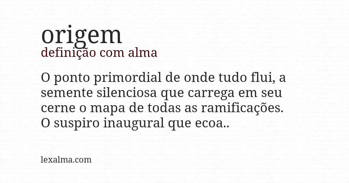 Definição com alma de origem