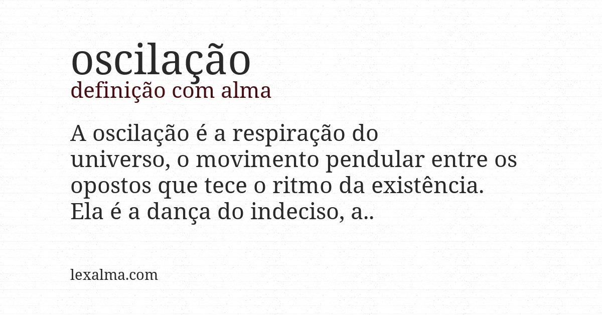 Definição com alma de oscilação