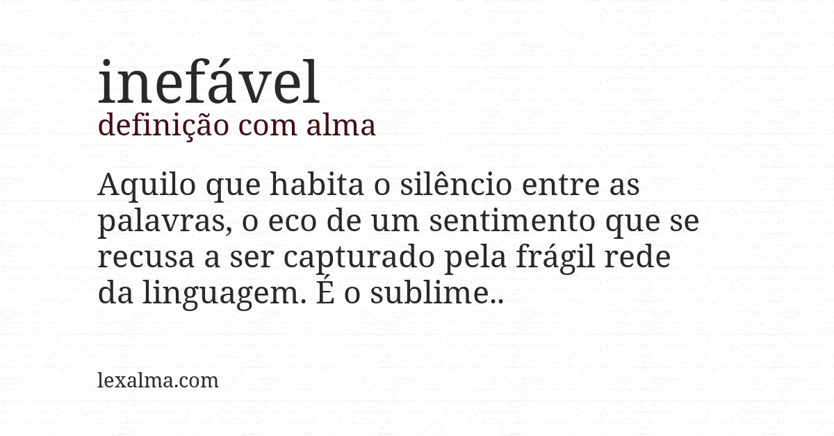 Definição com alma de inefável