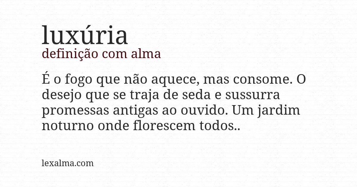 Definição com alma de luxúria