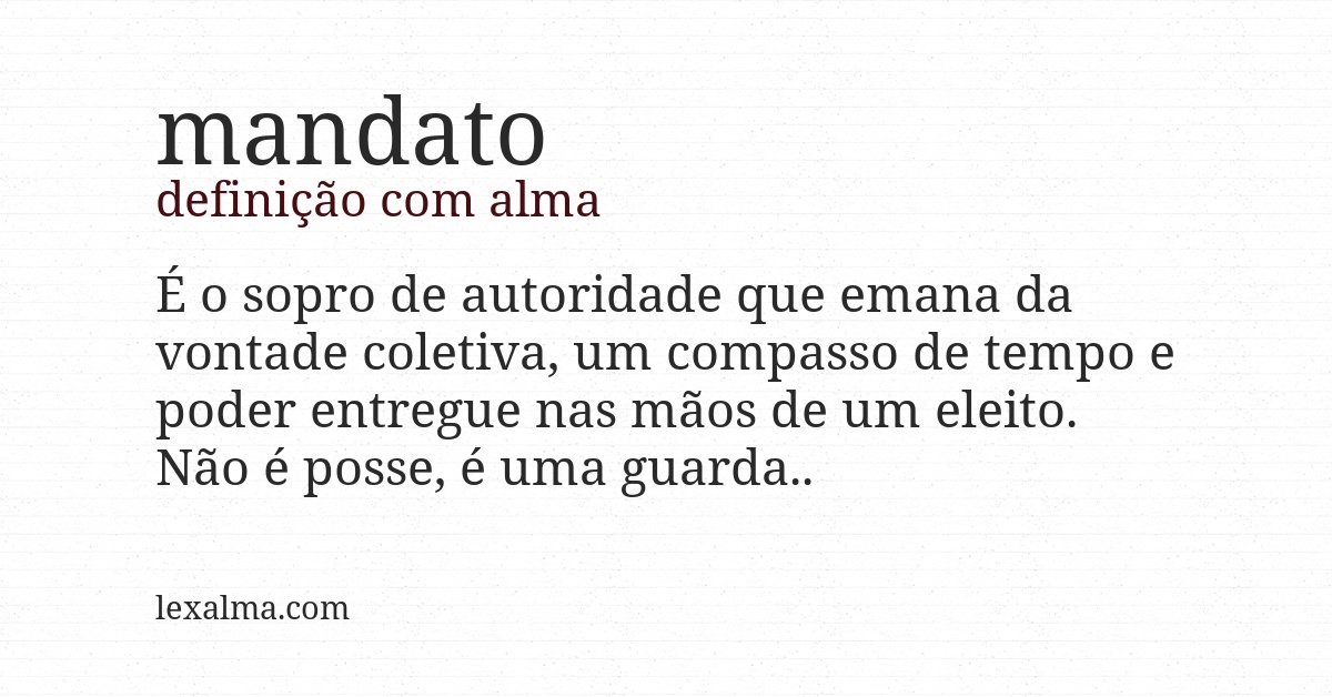 Definição com alma de mandato