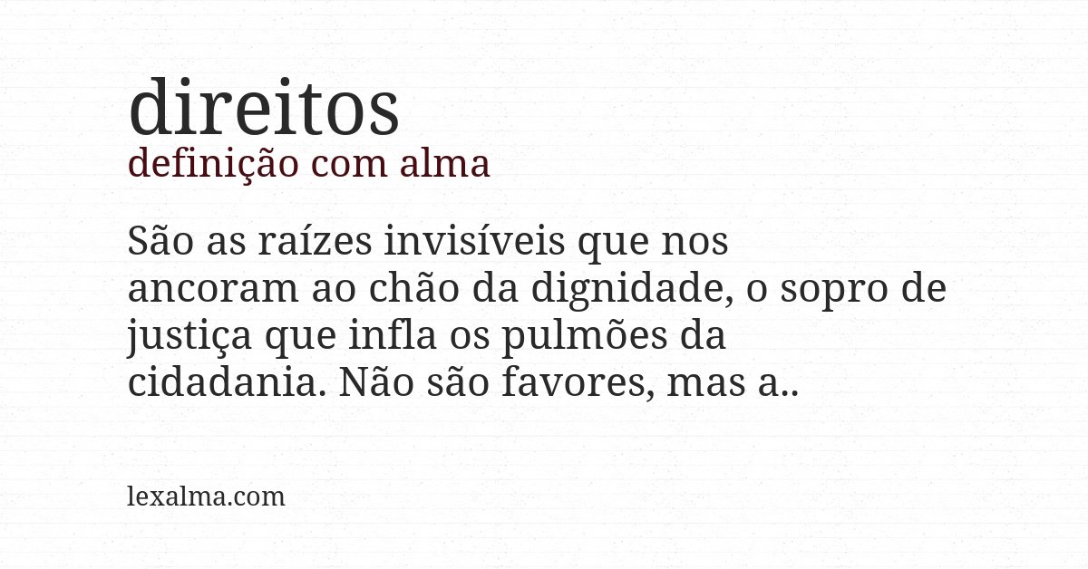 Definição com alma de direitos