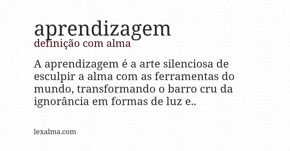 Definição com alma de aprendizagem
