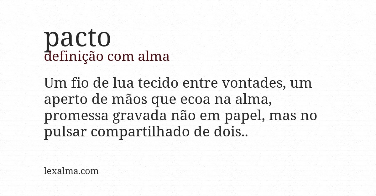 Definição com alma de pacto