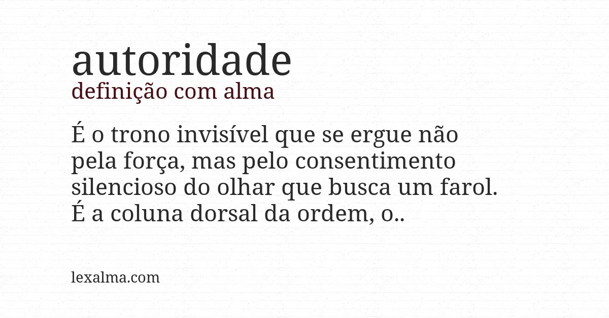 Definição com alma de autoridade