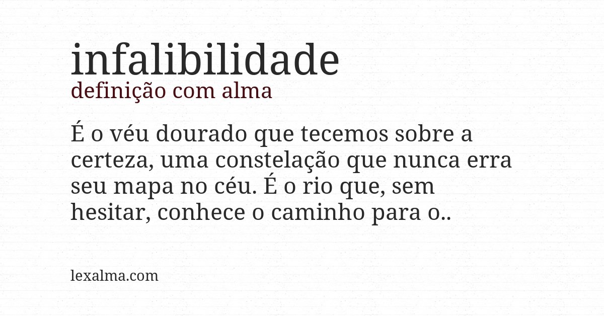 Definição com alma de infalibilidade