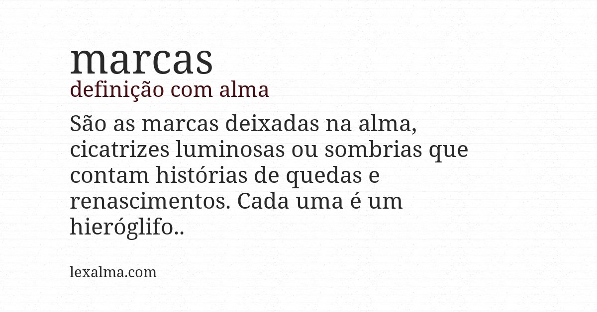 Definição com alma de marcas