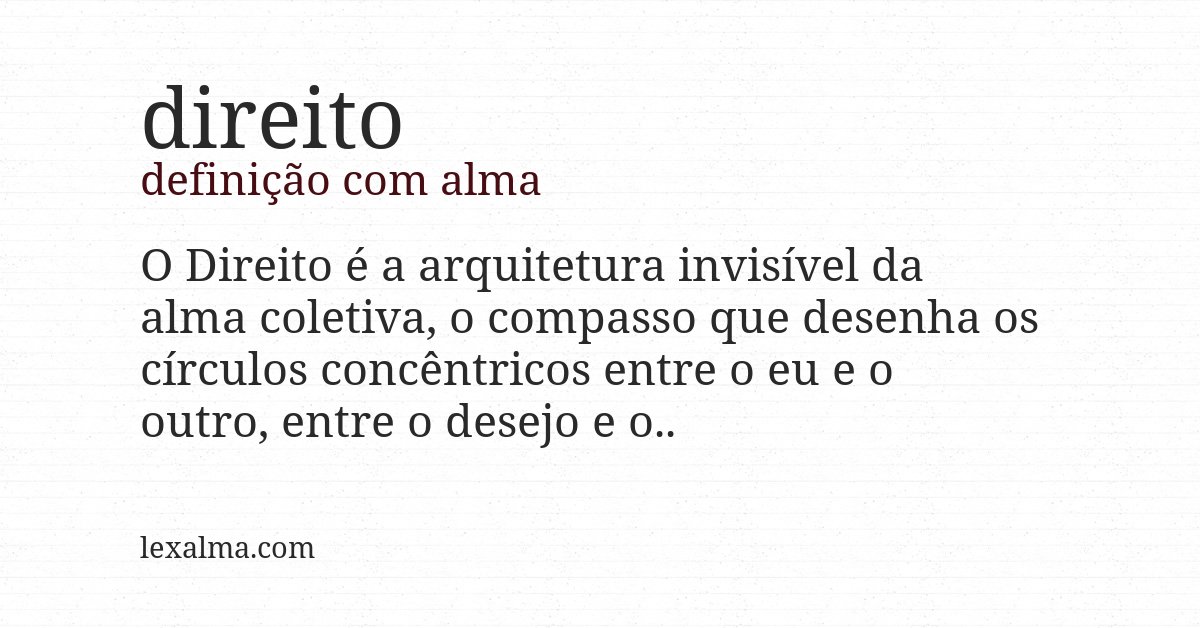 Definição com alma de direito