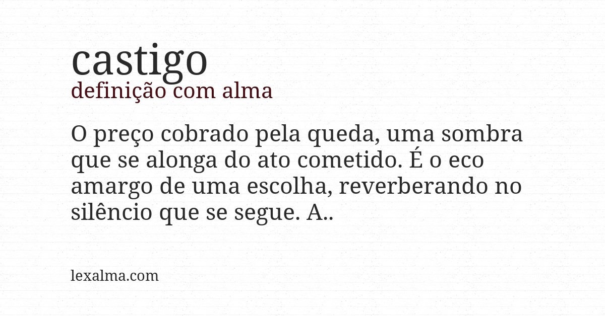 Definição com alma de castigo