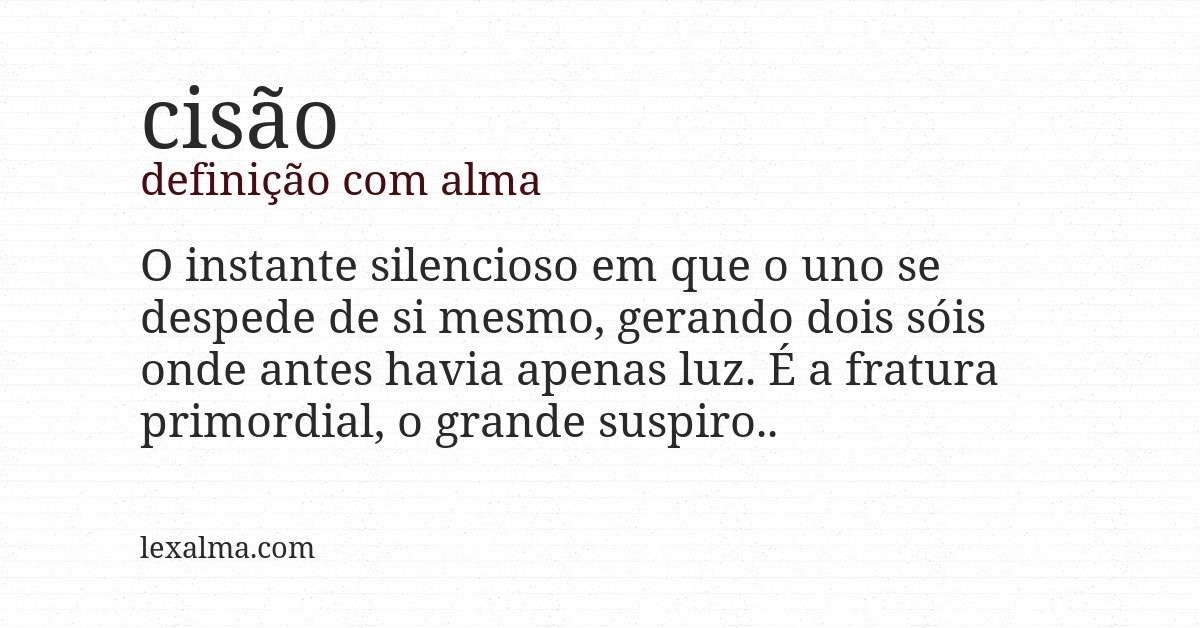 Definição com alma de cisão