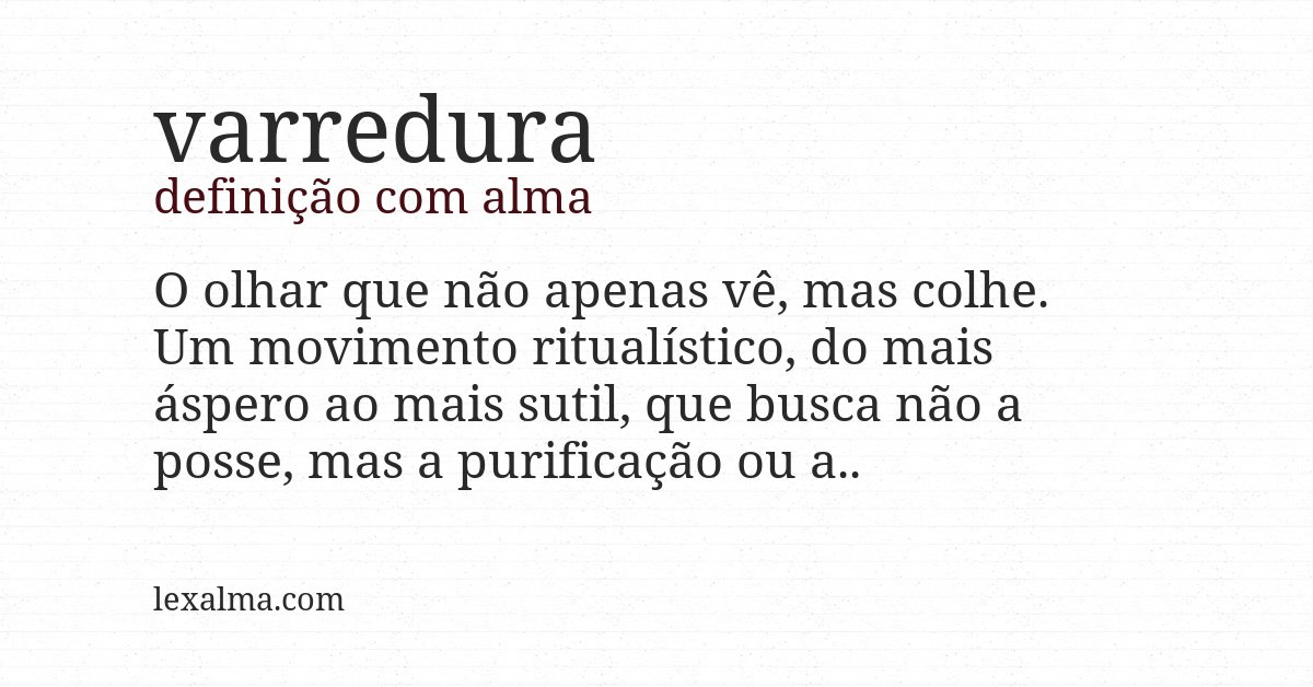 Definição com alma de varredura
