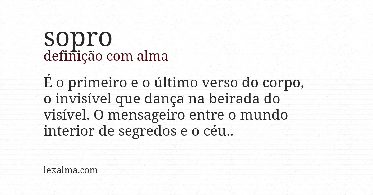 Definição com alma de sopro