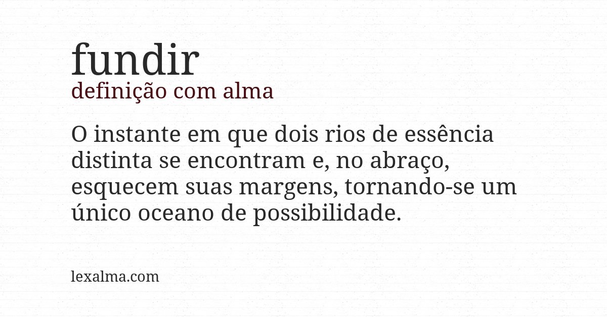 Definição com alma de fundir