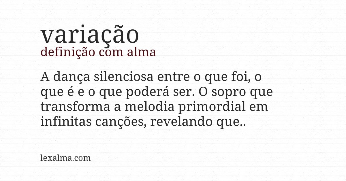 Definição com alma de variação