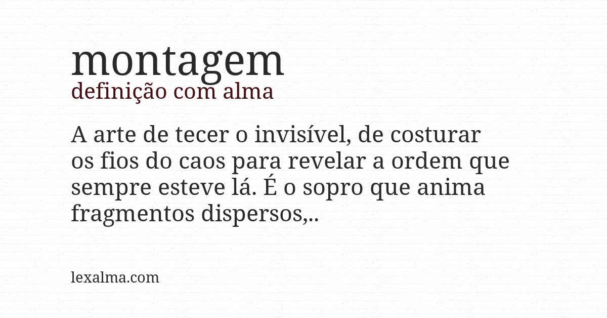 Definição com alma de montagem