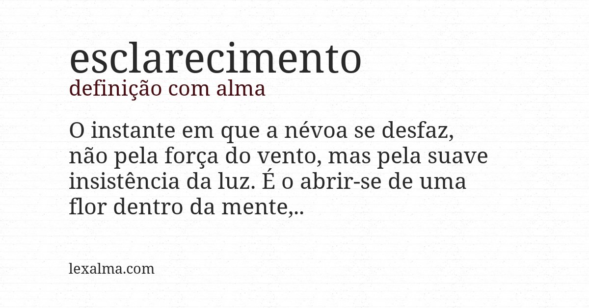 Definição com alma de esclarecimento