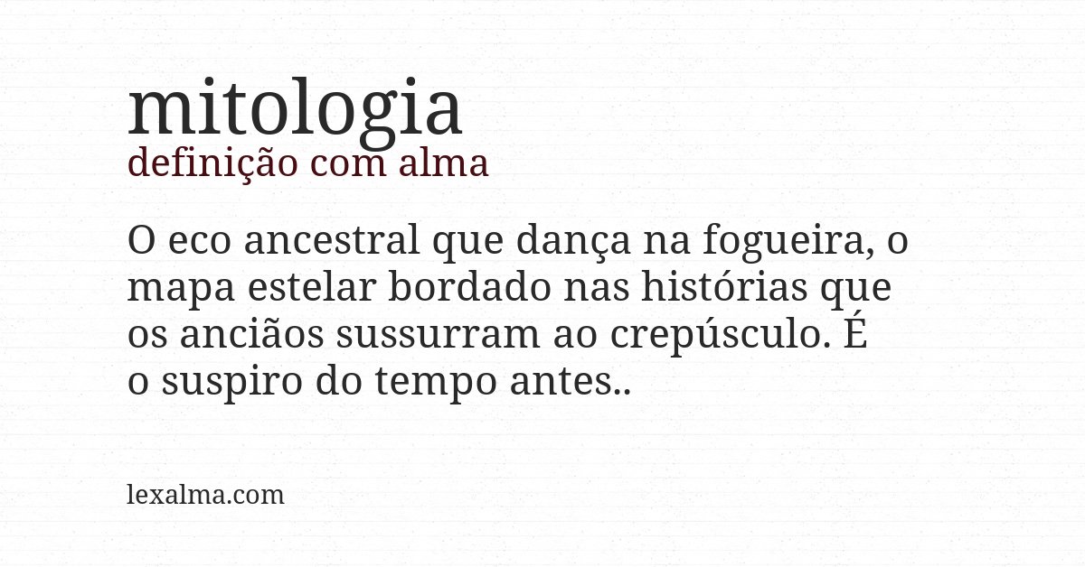 Definição com alma de mitologia