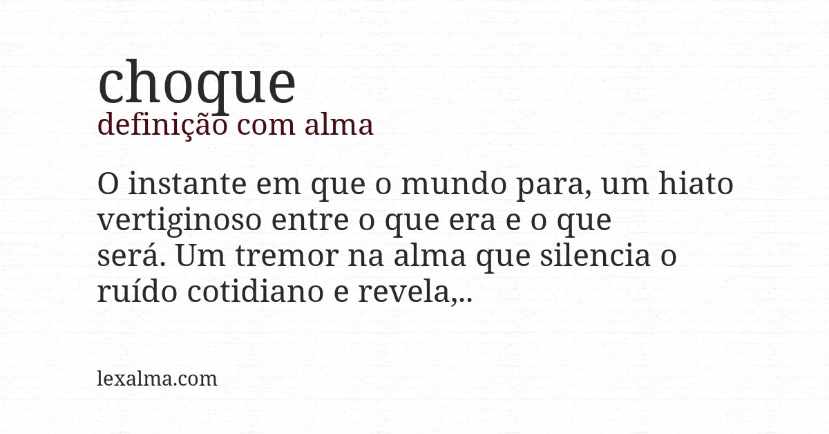 Definição com alma de choque