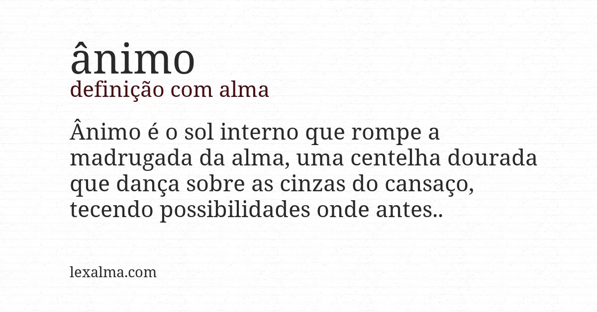 Definição com alma de ânimo