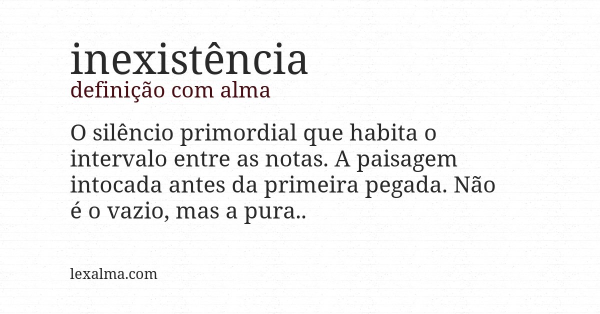 Definição com alma de inexistência
