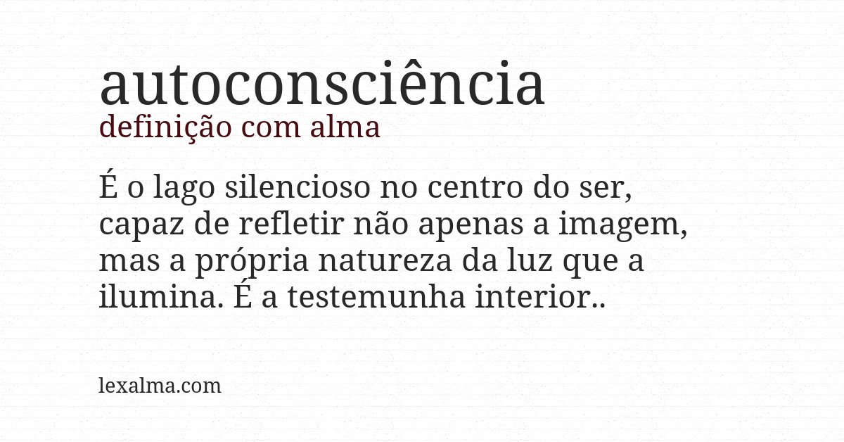 Definição com alma de autoconsciência
