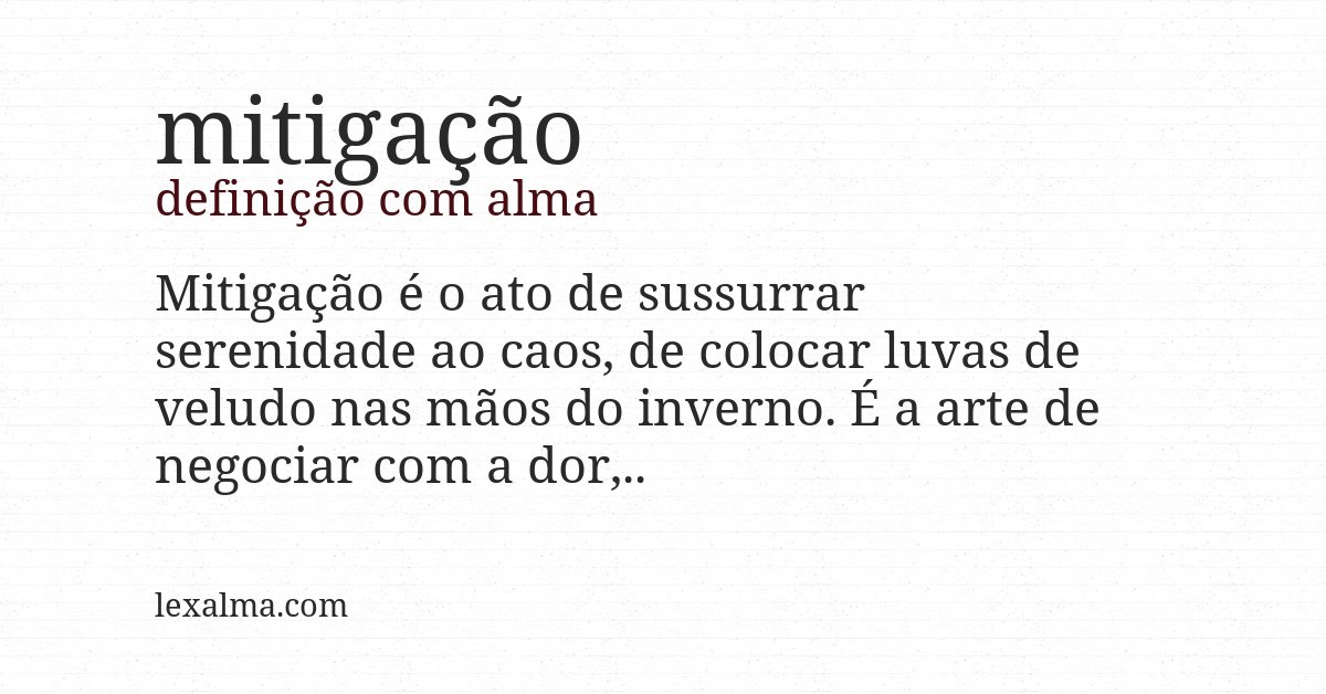 Definição com alma de mitigação