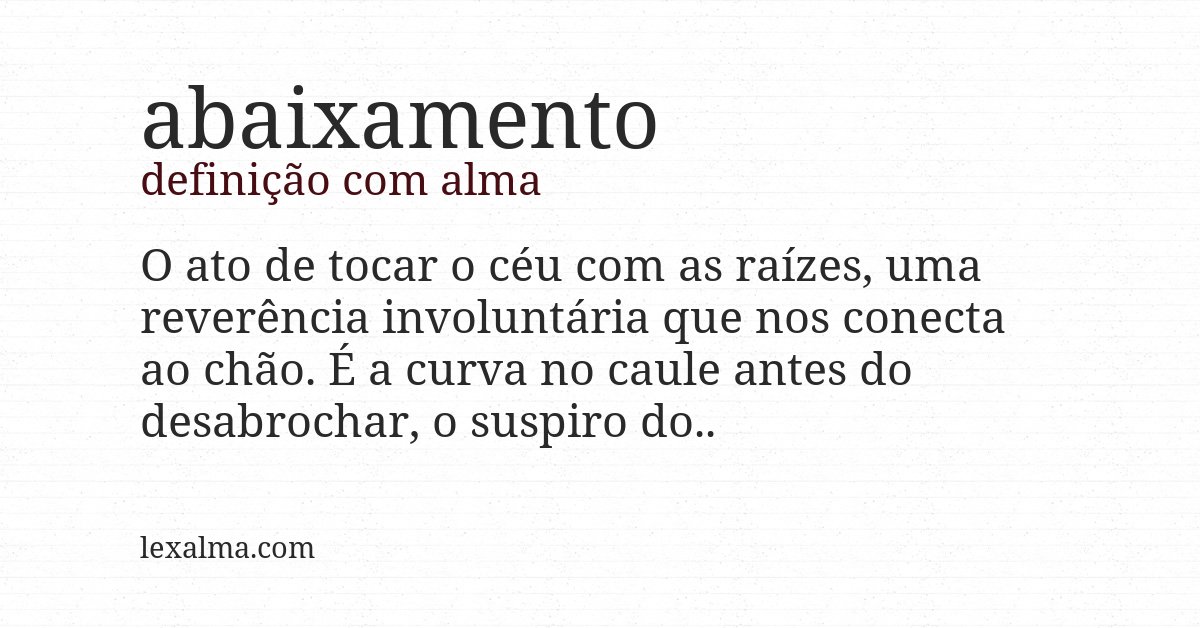 Definição com alma de abaixamento