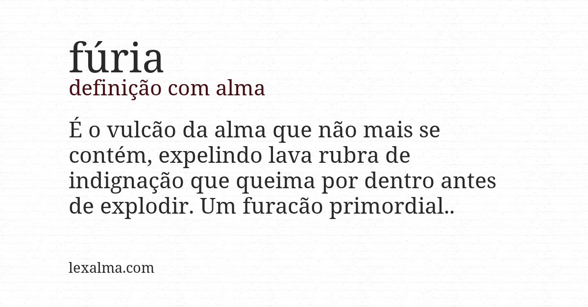 Definição com alma de fúria