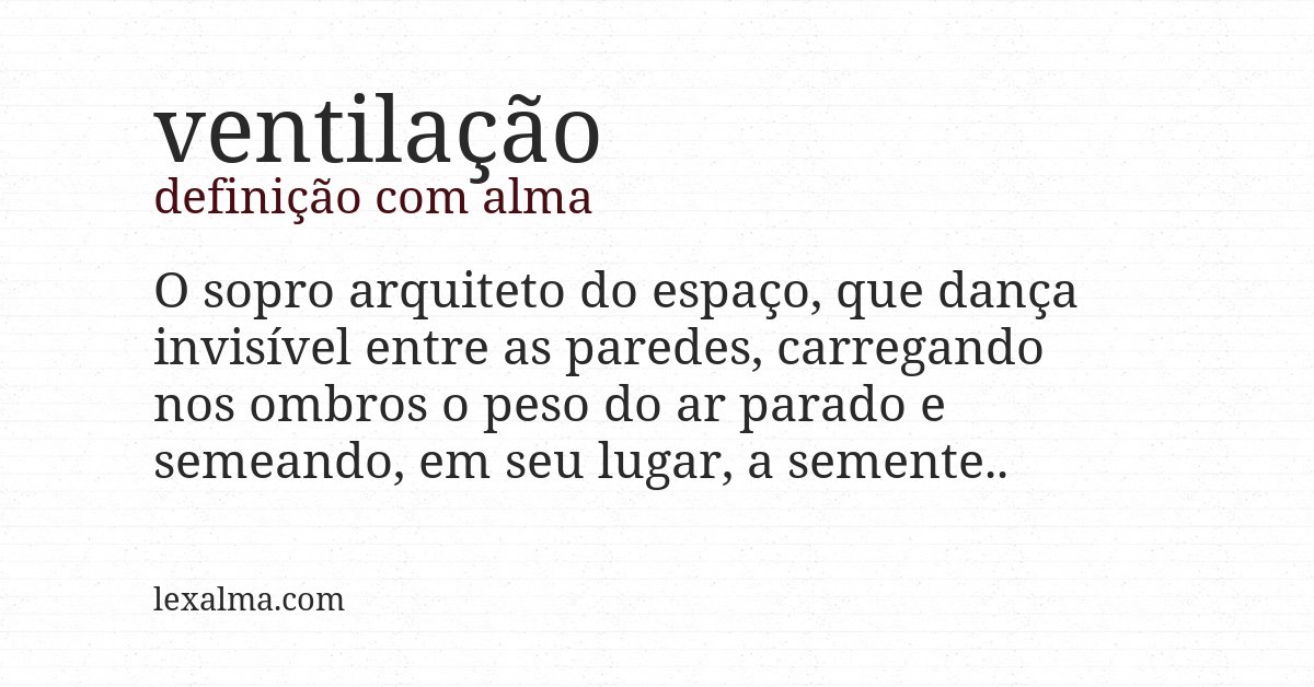 Definição com alma de ventilação