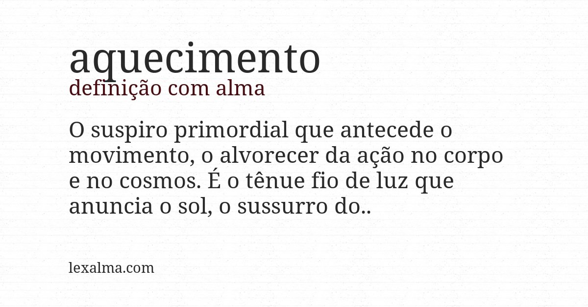 Definição com alma de aquecimento