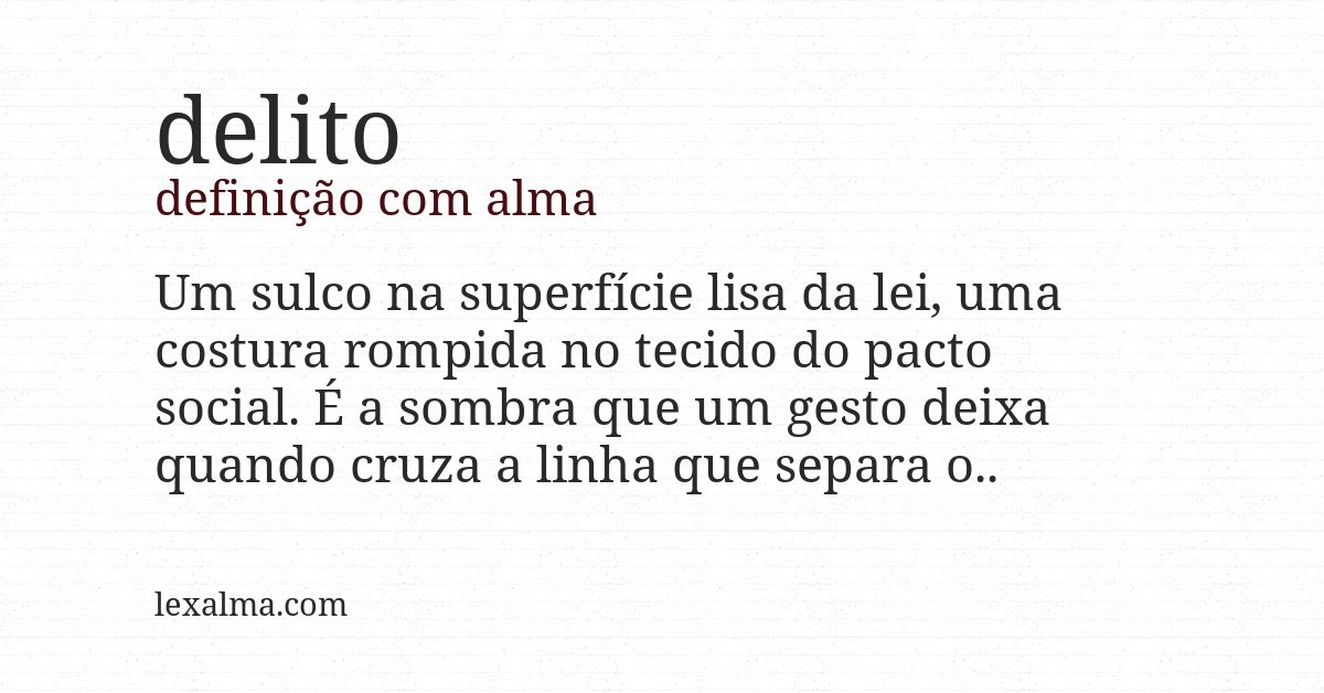Definição com alma de delito