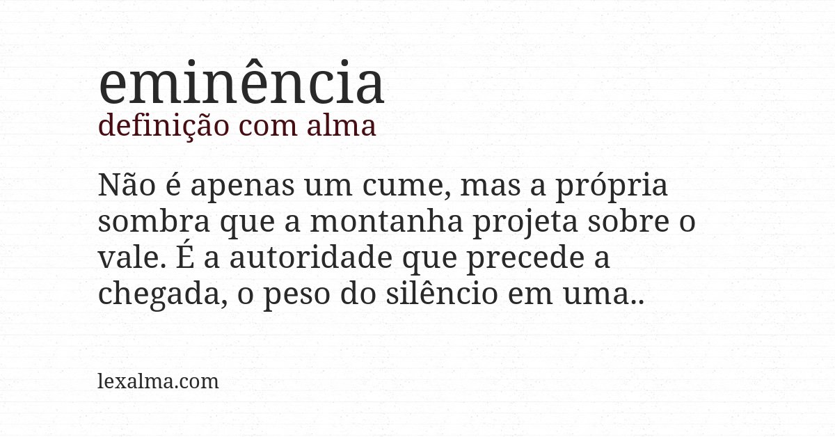 Definição com alma de eminência