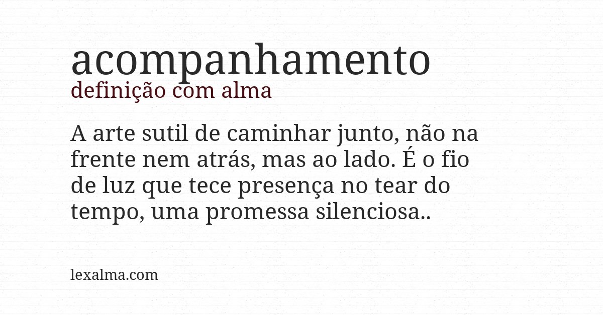 Definição com alma de acompanhamento