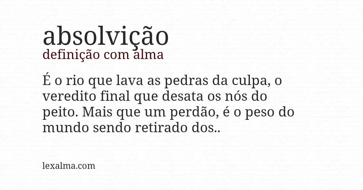 Definição com alma de absolvição