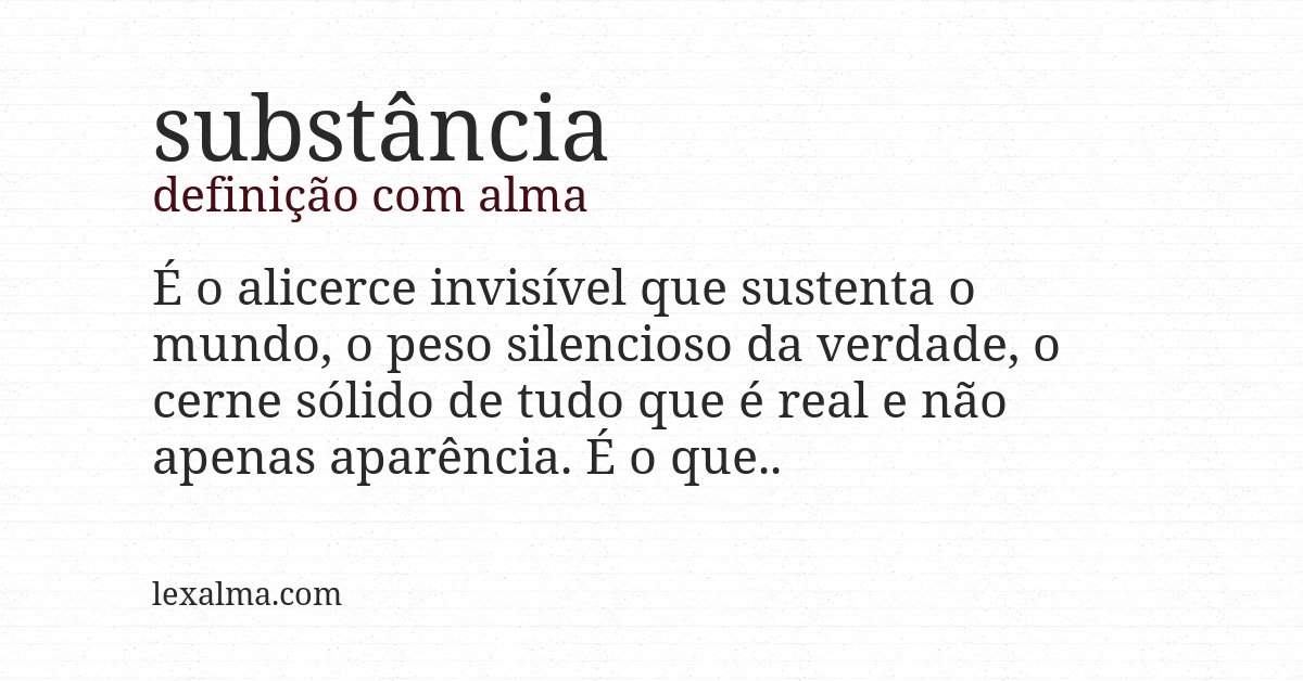 Definição com alma de substância