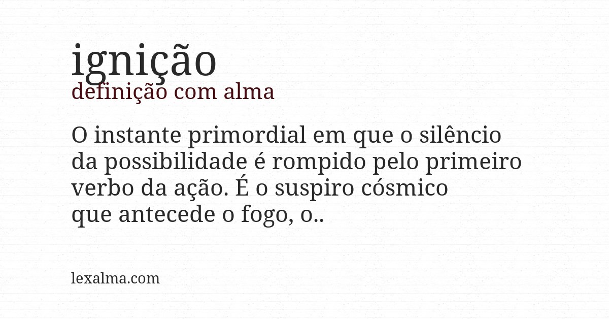 Definição com alma de ignição