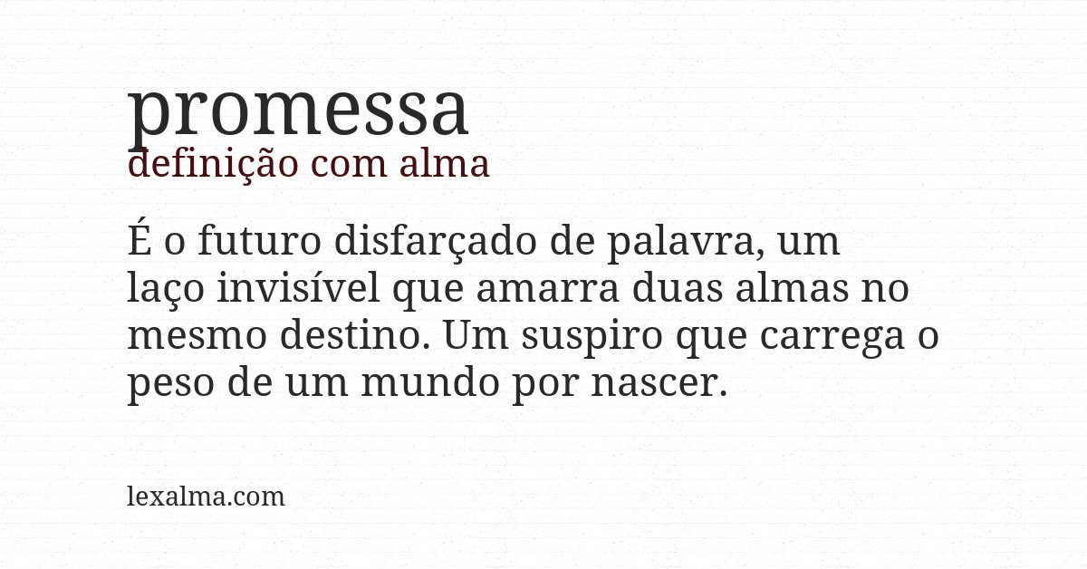 Definição com alma de promessa