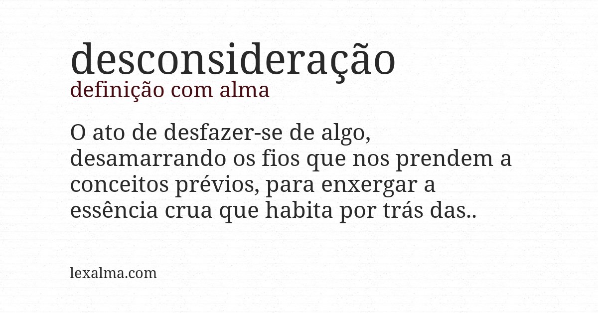 Definição com alma de desconsideração