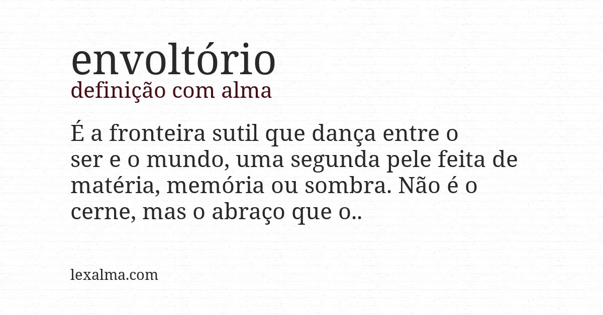 Definição com alma de envoltório