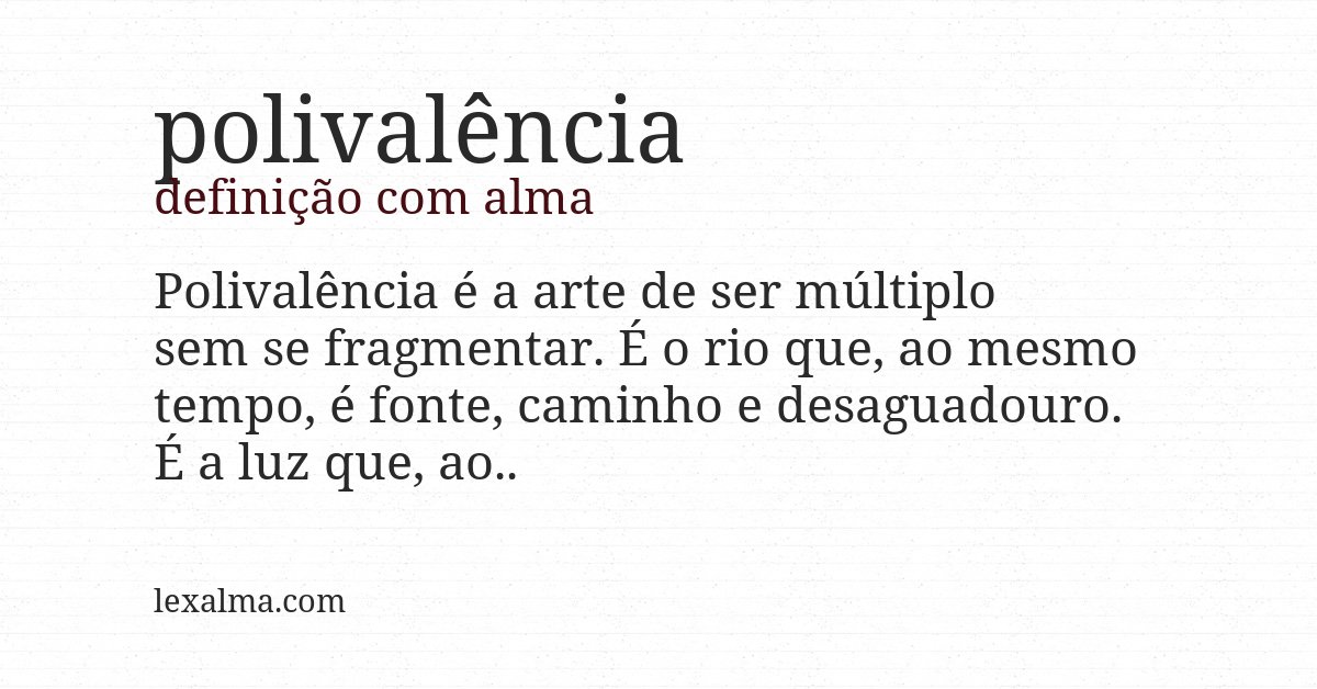 Definição com alma de polivalência