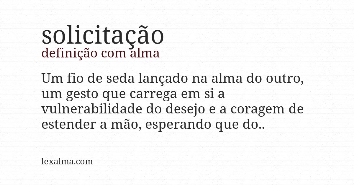 Definição com alma de solicitação