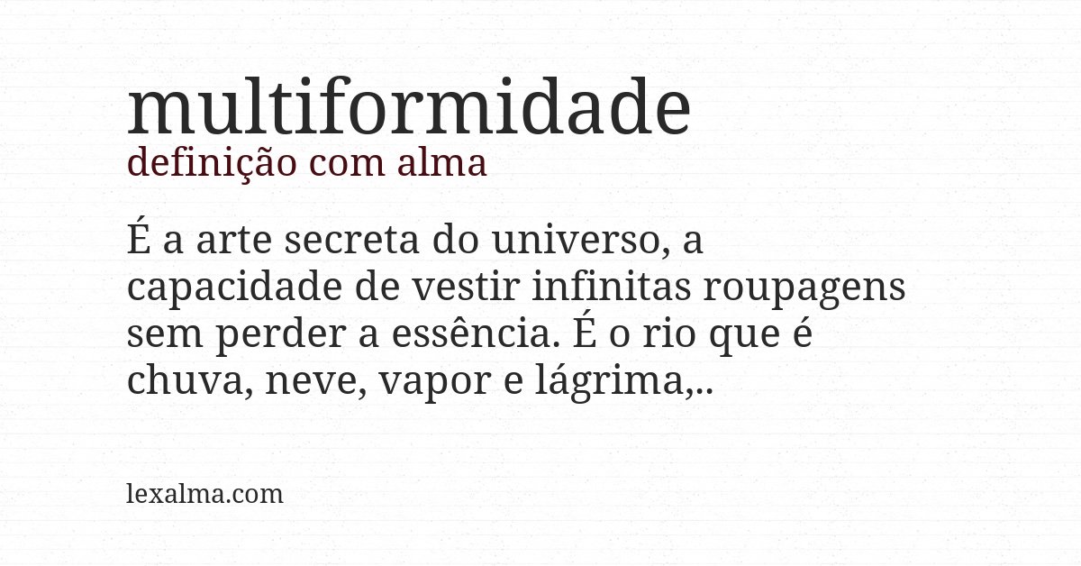 Definição com alma de multiformidade