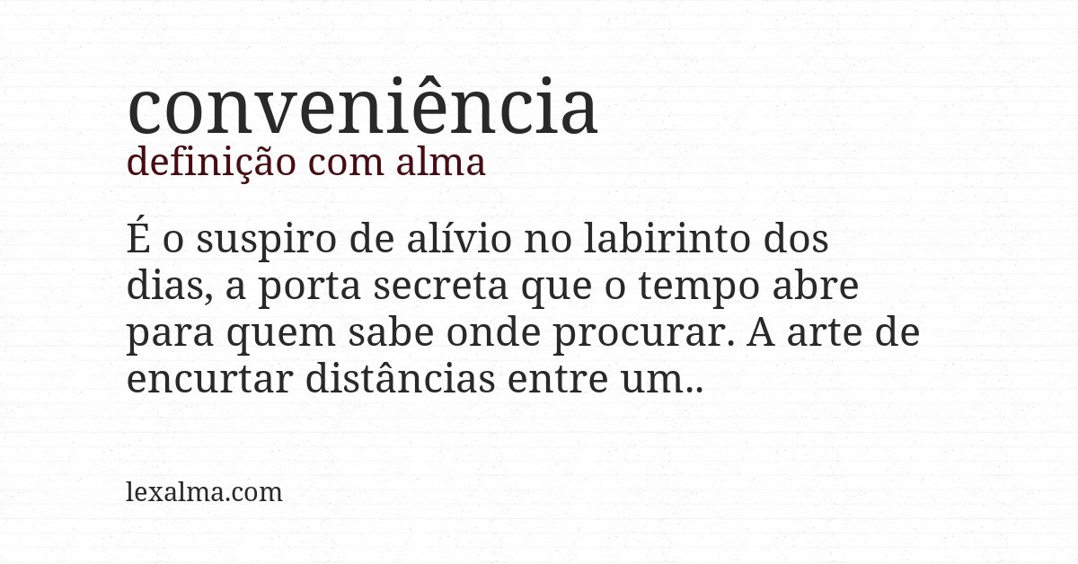 Definição com alma de conveniência