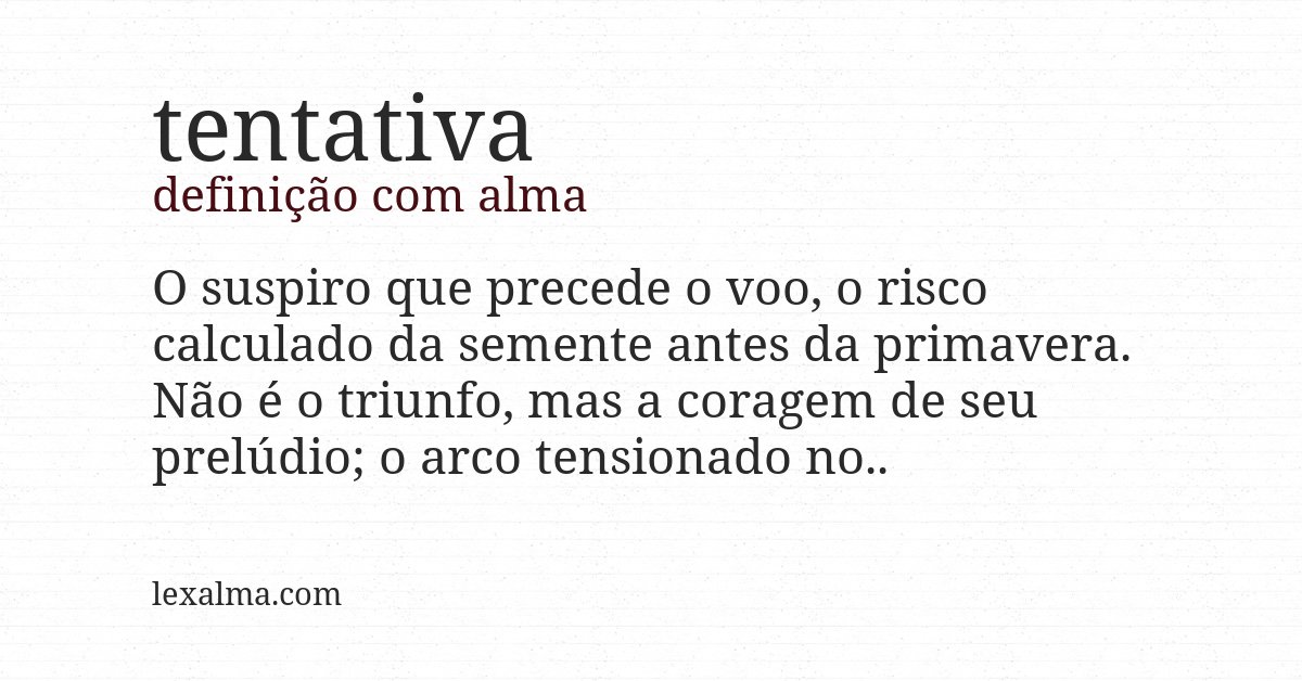 Definição com alma de tentativa