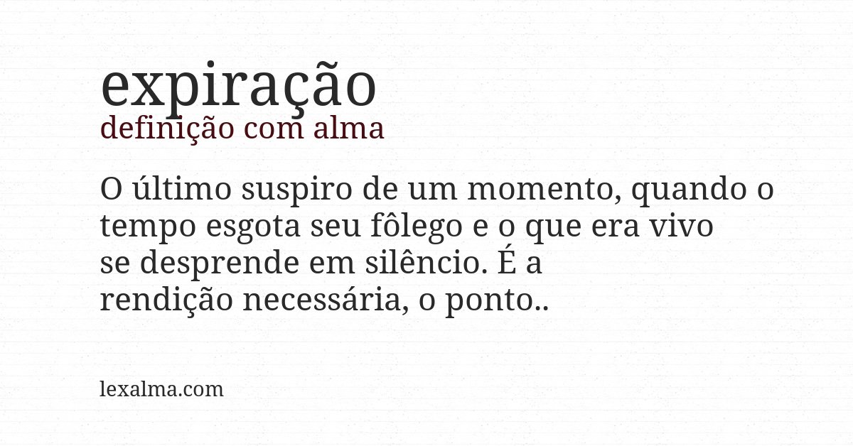 Definição com alma de expiração