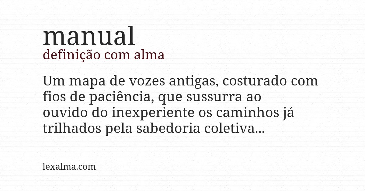 Definição com alma de manual