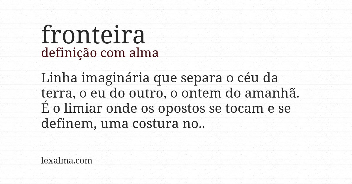 Definição com alma de fronteira